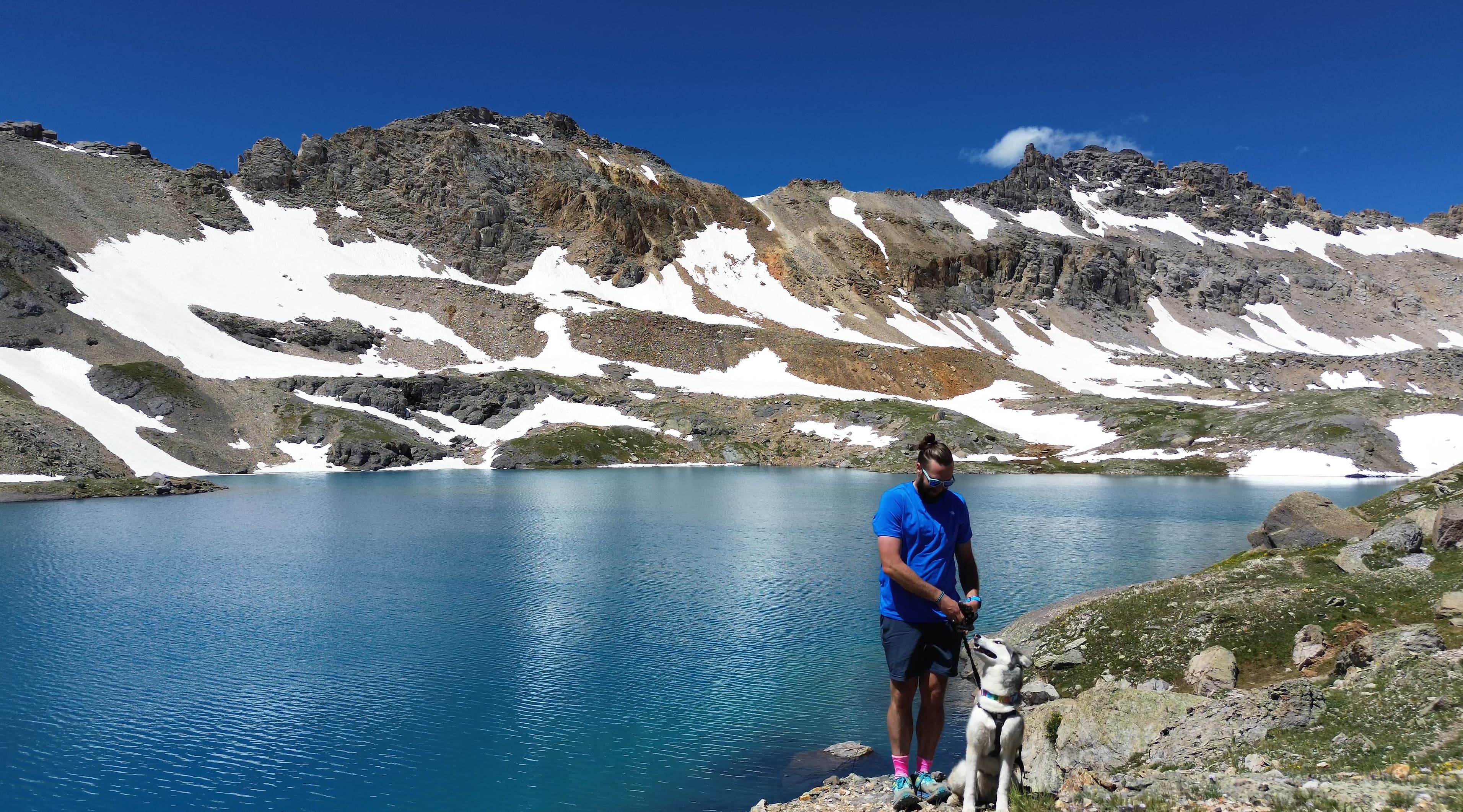 Aria and I enjoying Columbine Lake