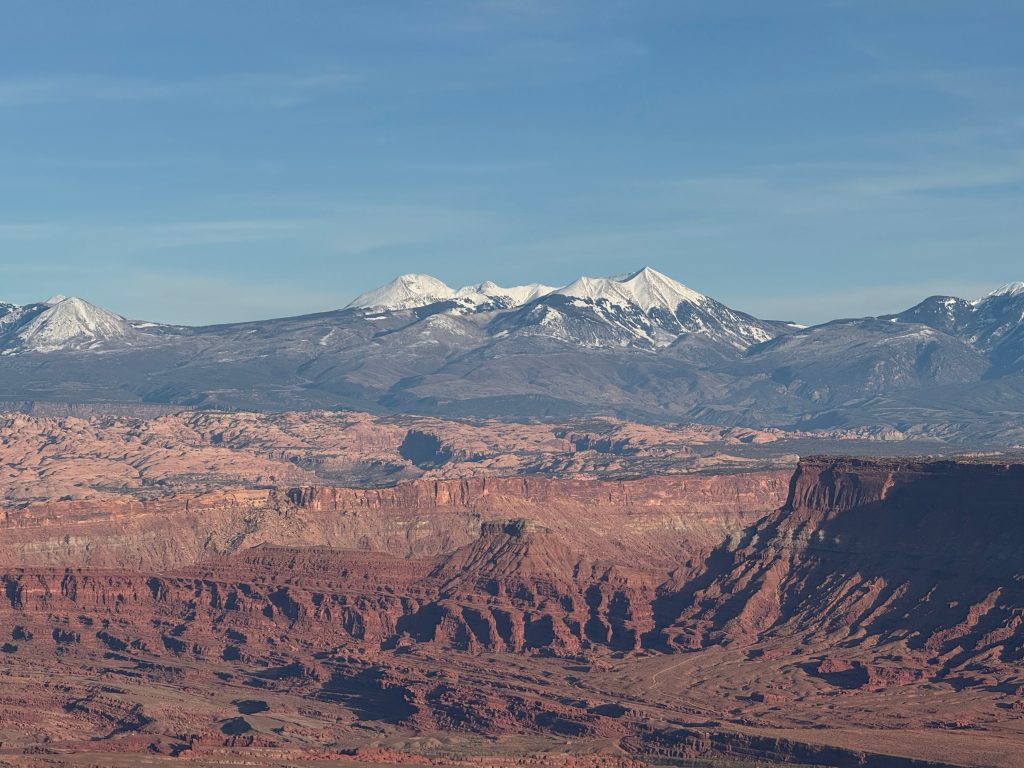 Dead Horse Point State Park Overlooking the La Sal Mountains
