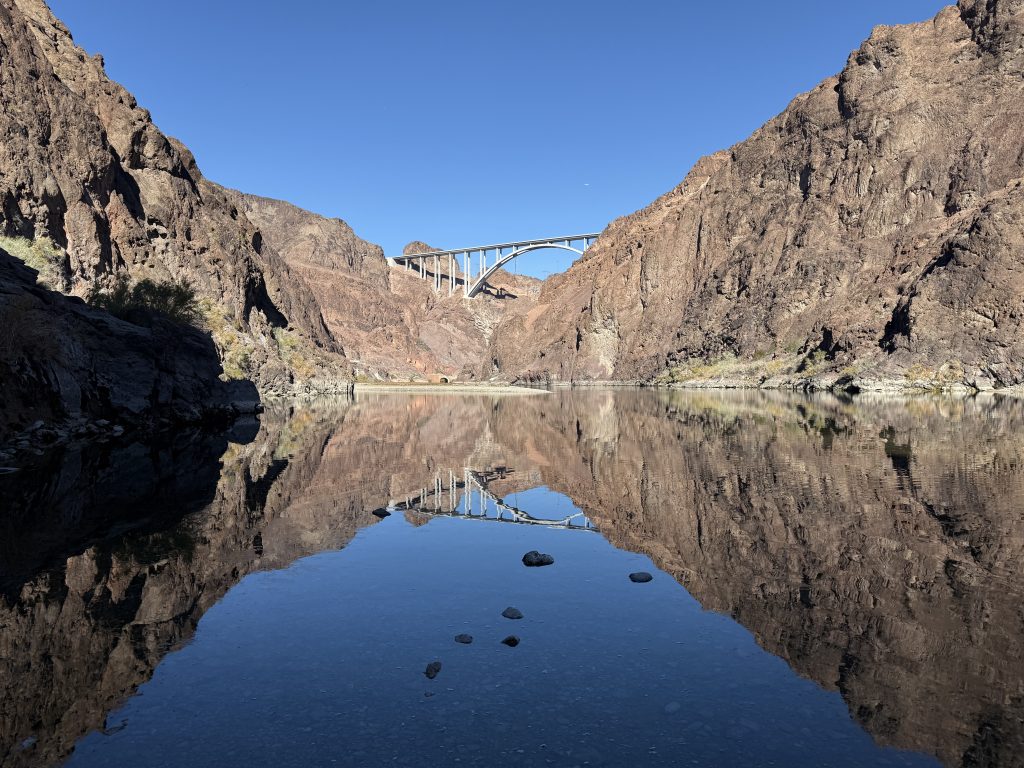 The Colorado River at the end of the Gold Springs Canyon. 