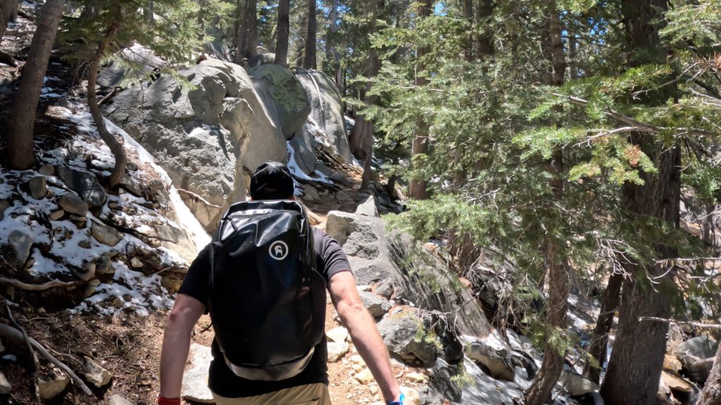 In the high alpine on Cactus to Clouds hike 