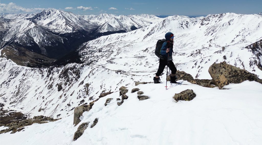 On the ridge of Casco Peak