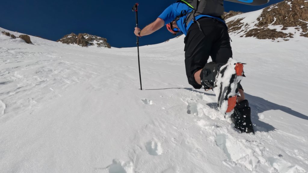 The Steep booter on the way to Casco Peak's summit