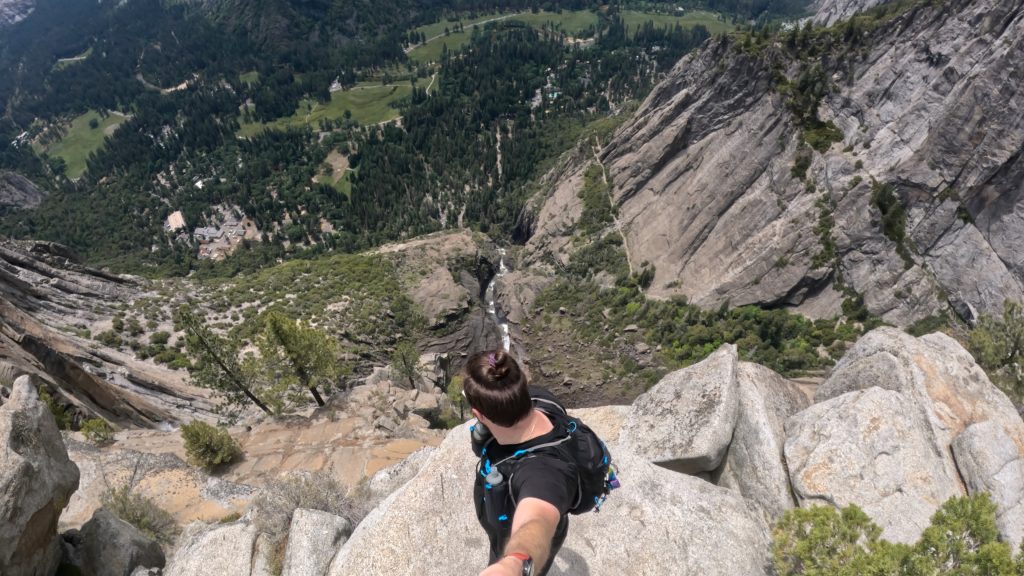 Looking down from the ledge near the Upper Yosemite Falls viewpoint.