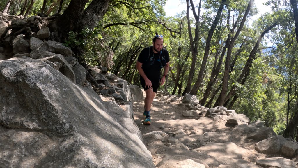 Working up the steep trail on the way to Upper Yosemite Falls