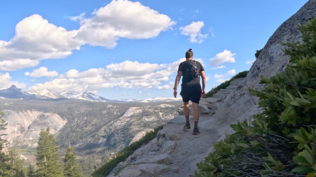 Hiking up sub dome on the Half Dome trail.