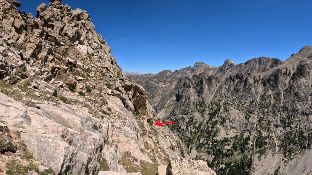 The thumb rock you are looking for on the Solo Flight route of Lone Eagle Peak.