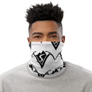 Virtual Sherpa Black Logo Neck Gaiter