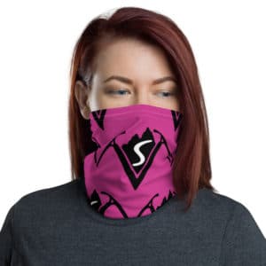 Virtual Sherpa Black Logo Pink Gaiter