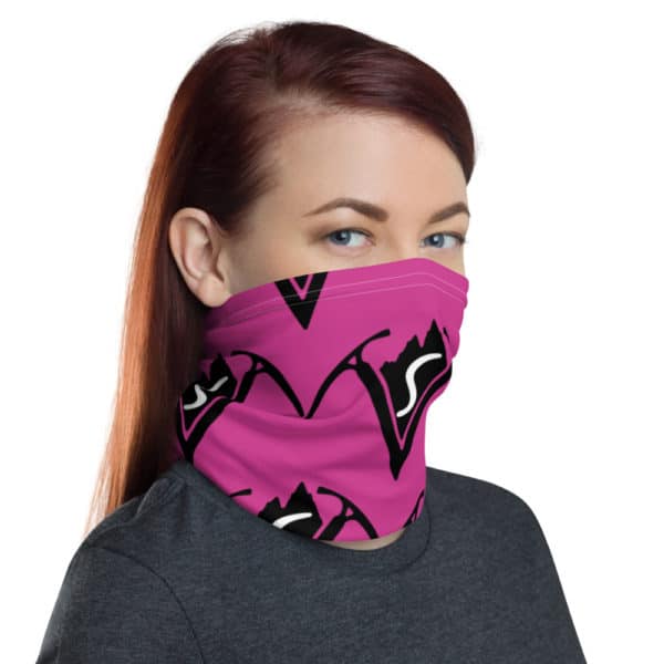 Virtual Sherpa Black Logo Pink Gaiter - Image 3