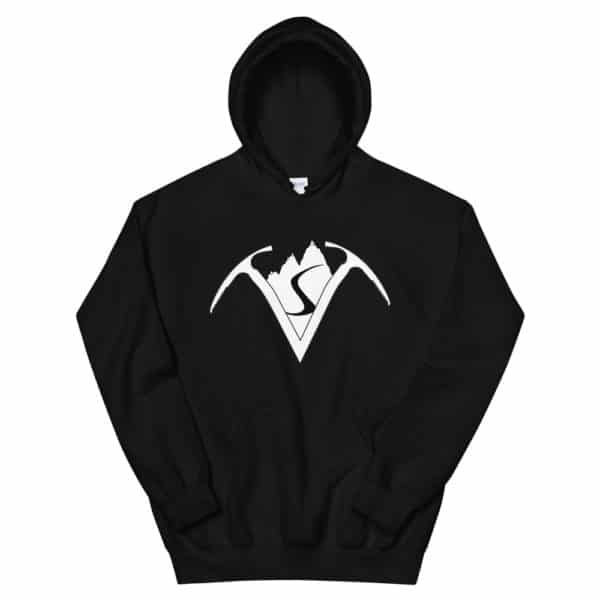Virtual Sherpa White Logo Unisex Hoodie