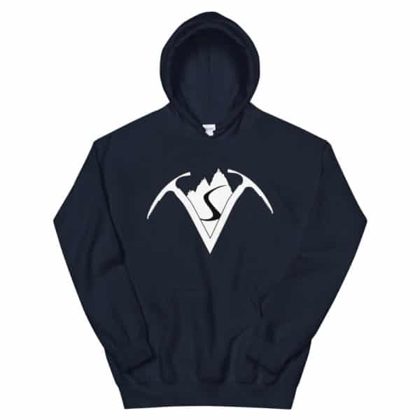 Virtual Sherpa White Logo Unisex Hoodie - Image 2