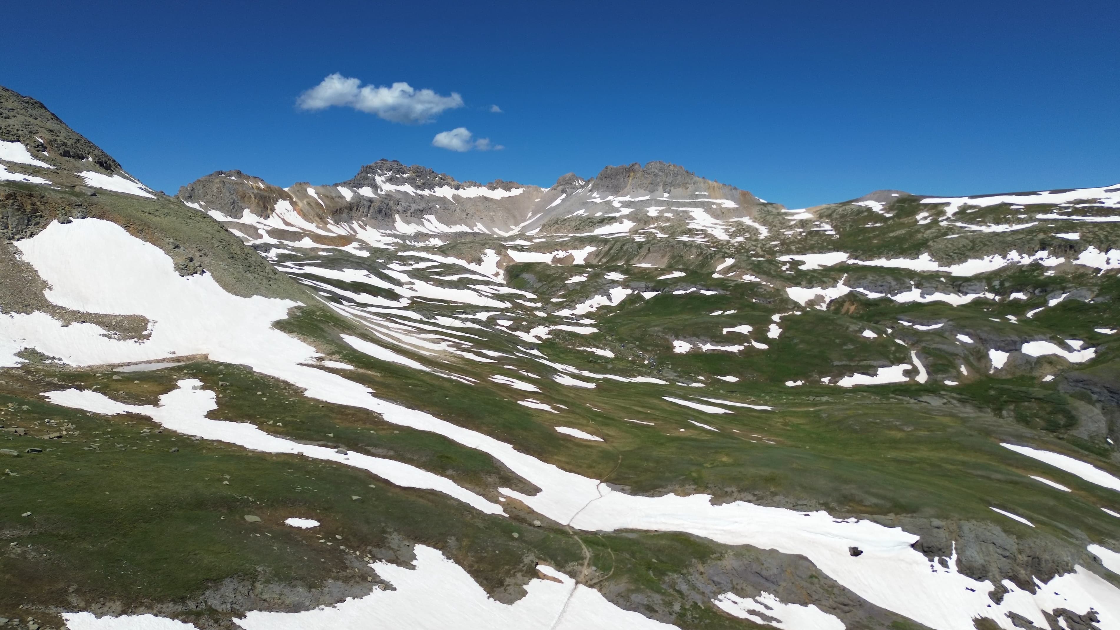 The upper basin of the Columbine Lake hike