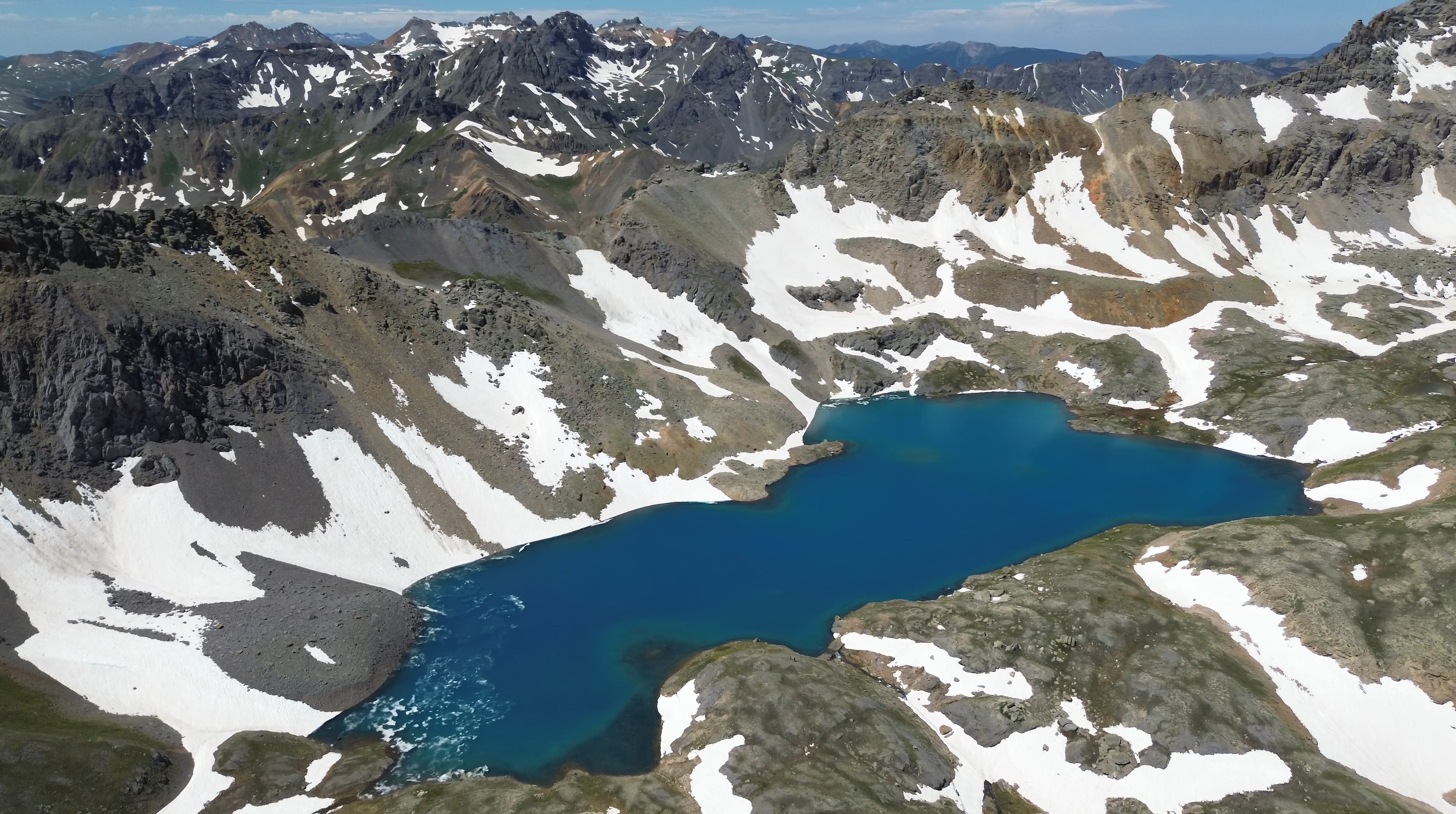 Columbine lake from above.