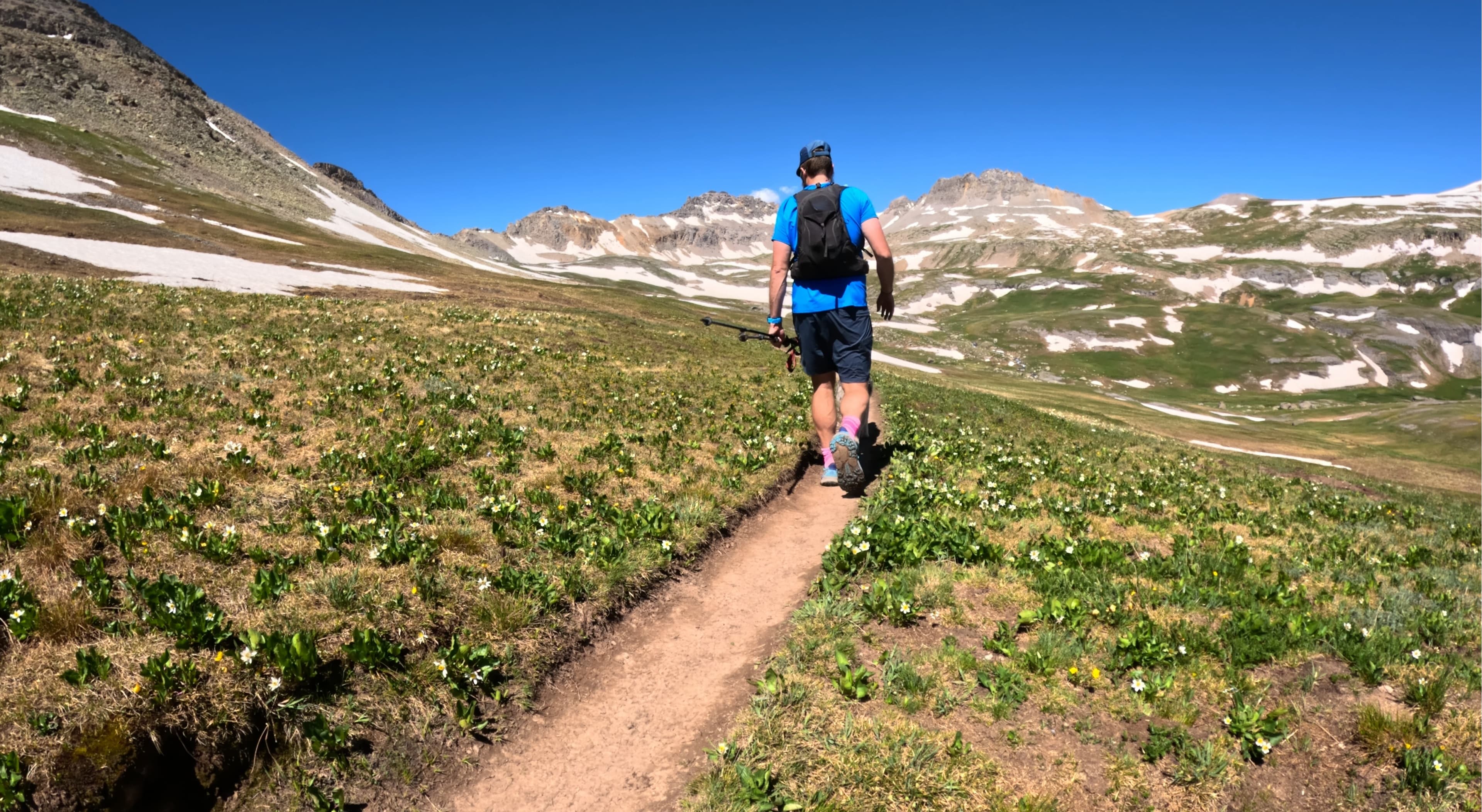 Almost all of the climbing to Columbine Lake is now done!