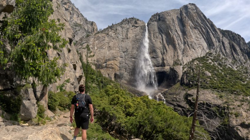 First view of Upper Yosemite Falls from about half way up the trail.